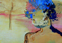  Katoava muisto, 2011, acrylic ja oil paint canvas,70 cm x 100 cm